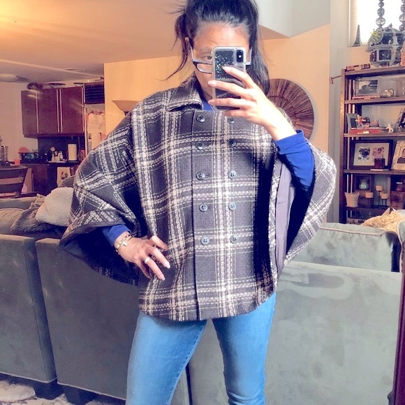 Beth Bowley Anthropologie Plaid Cape - Picture 2 of 7